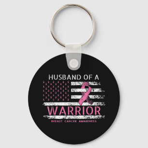 Echtgenoot van een Warrior Breast Cancer Awareness Sleutelhanger