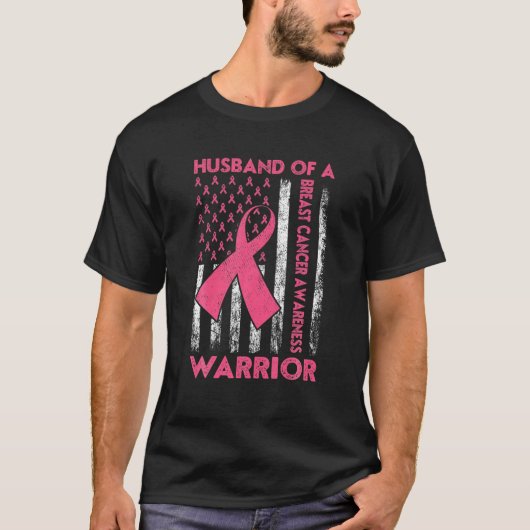Echtgenoot van een Warrior Breast Cancer Awareness T-shirt (Voorkant)