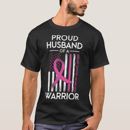 Echtgenoot van een Warrior Breast Cancer Awareness T-shirt (Voorkant)