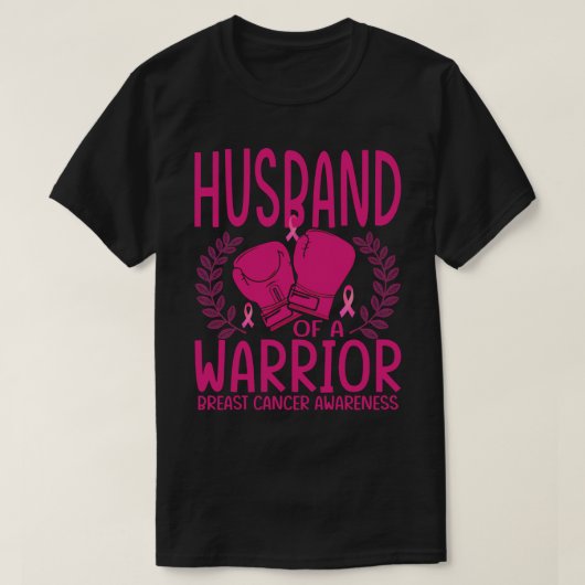 Echtgenoot van een Warrior Breast Cancer Awareness T-shirt (Design voorkant)