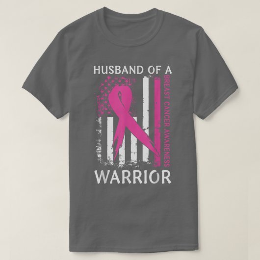 Echtgenoot van een Warrior Breast Cancer Awareness T-shirt (Design voorkant)