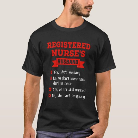 Echtgenoot van geregistreerde verzekeringslijst t-shirt (Voorkant)