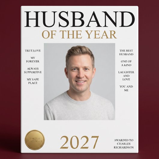 Echtgenoot van het Jaar Foto Fotoplaat