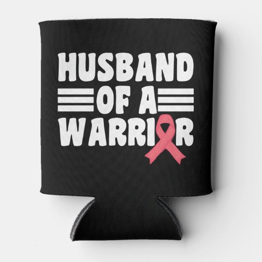 Echtgenoot van het Warrior Breast Cancer Awareness Blikjeskoeler (Voorkant)