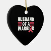 Echtgenoot van het Warrior Breast Cancer Awareness Keramisch Ornament (Rechts)