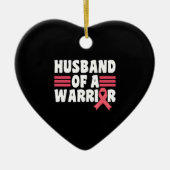 Echtgenoot van het Warrior Breast Cancer Awareness Keramisch Ornament (Voorkant)