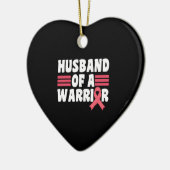 Echtgenoot van het Warrior Breast Cancer Awareness Keramisch Ornament (Links)