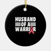 Echtgenoot van het Warrior Breast Cancer Awareness Keramisch Ornament (Voorkant)