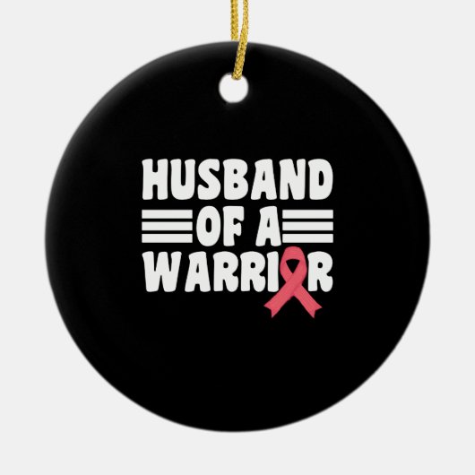 Echtgenoot van het Warrior Breast Cancer Awareness Keramisch Ornament (Voorkant)
