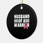 Echtgenoot van het Warrior Breast Cancer Awareness Keramisch Ornament (Links)