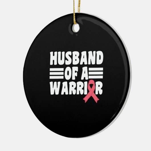 Echtgenoot van het Warrior Breast Cancer Awareness Keramisch Ornament (Links)