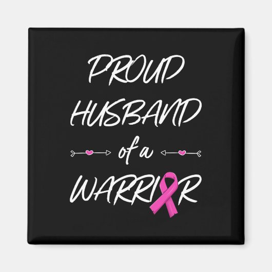 Echtgenoot van het Warrior Breast Cancer Awareness Magneet (Voorkant)