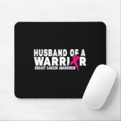 Echtgenoot van het Warrior Breast Cancer Awareness Muismat (Met muis)