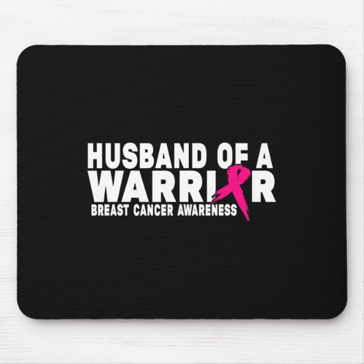Echtgenoot van het Warrior Breast Cancer Awareness Muismat (Voorkant)