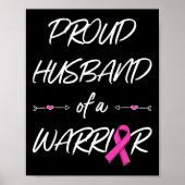 Echtgenoot van het Warrior Breast Cancer Awareness Poster (Voorkant)