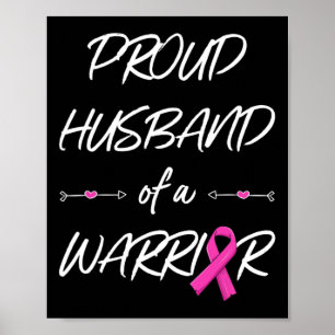 Echtgenoot van het Warrior Breast Cancer Awareness Poster