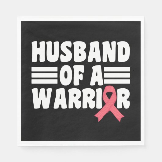 Echtgenoot van het Warrior Breast Cancer Awareness Servet (Voorkant)