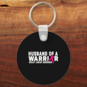 Echtgenoot van het Warrior Breast Cancer Awareness Sleutelhanger (Voorkant)