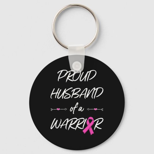 Echtgenoot van het Warrior Breast Cancer Awareness Sleutelhanger (Voorkant)