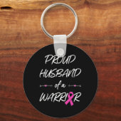 Echtgenoot van het Warrior Breast Cancer Awareness Sleutelhanger (Voorkant)