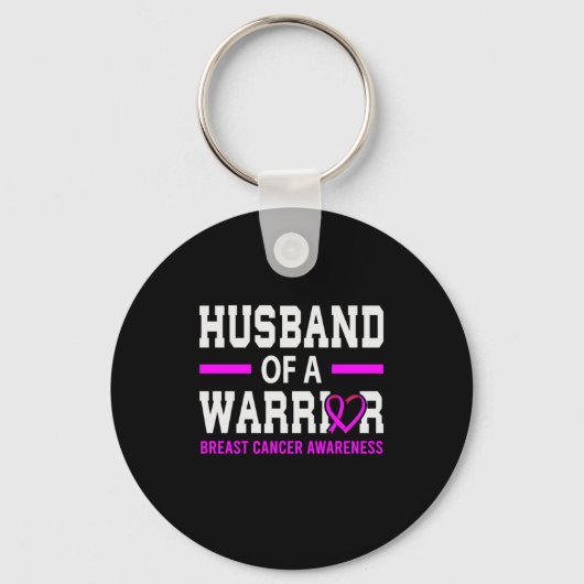 Echtgenoot van het Warrior Breast Cancer Awareness Sleutelhanger (Voorkant)