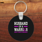 Echtgenoot van het Warrior Breast Cancer Awareness Sleutelhanger (Voorkant)