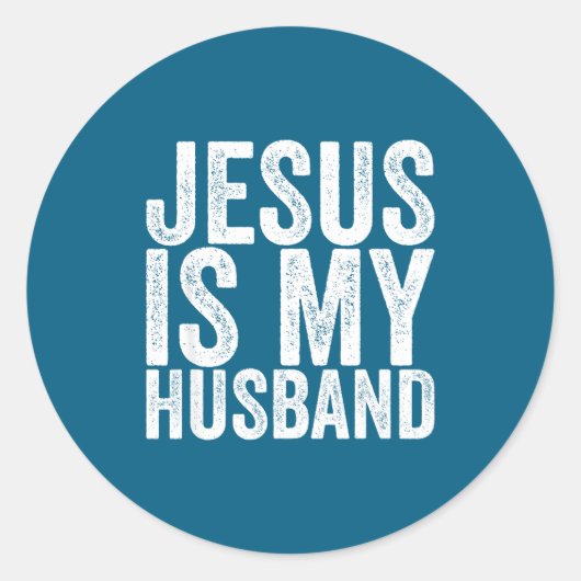 Echtgenoot van Jezus Ronde Sticker (Voorkant)