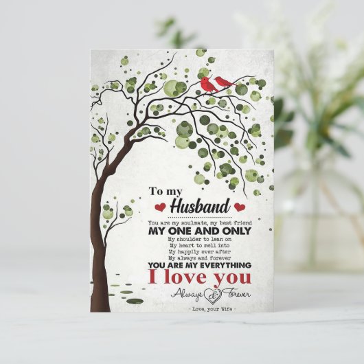 Echtgenoot van mijn man, mijn enige... bedankkaart (Staand voorkant)