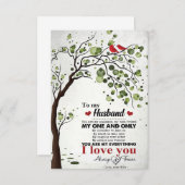 Echtgenoot van mijn man, mijn enige... bedankkaart (Voorkant / Achterkant)