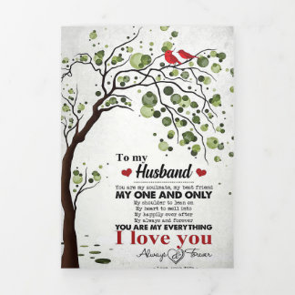 Echtgenoot van mijn man, mijn enige... drieluik wenskaart