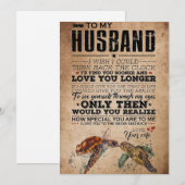 Echtgenoot van mijn ouwe liefde je langer feestdagenkaart (Voorkant / Achterkant)