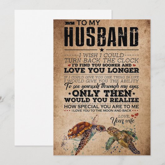 Echtgenoot van mijn ouwe liefde je langer feestdagenkaart (Voorkant / Achterkant)