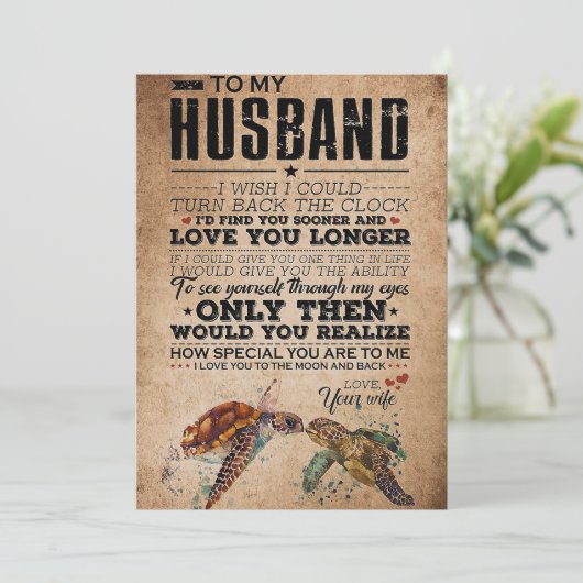 Echtgenoot van mijn ouwe liefde je langer feestdagenkaart (Staand voorkant)