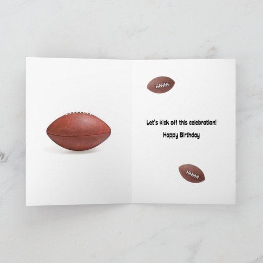 Echtgenoot verjaardag, echt slechte football grapp kaart (Binnen)