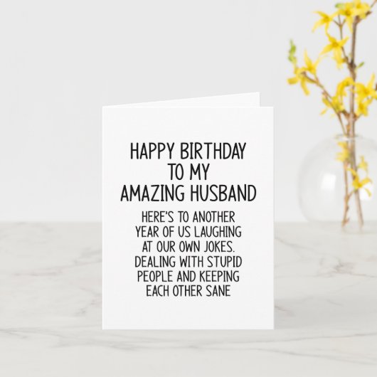 Echtgenoot verjaardag kaart (Gele Bloem)