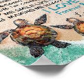 Echtgenoot Voor Mijn Echtgenoot Schildpad Poster (Hoek)