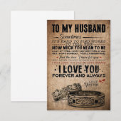 Echtgenoot Voor Mijn Echtgenoot Voor Altijd En Alt Bedankkaart (Voorkant / Achterkant)