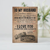 Echtgenoot voor mijn man en altijd bedankkaart (Staand voorkant)