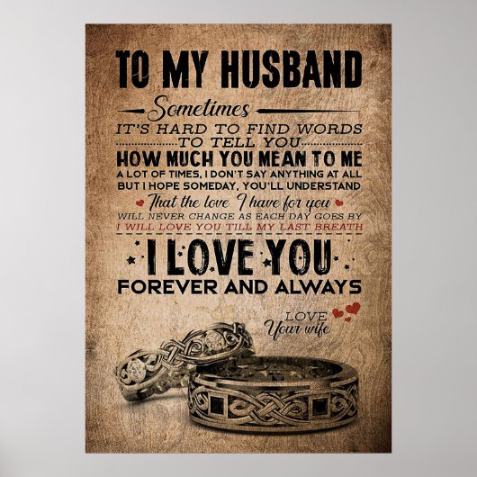 Echtgenoot voor mijn man en altijd poster (Voorkant)