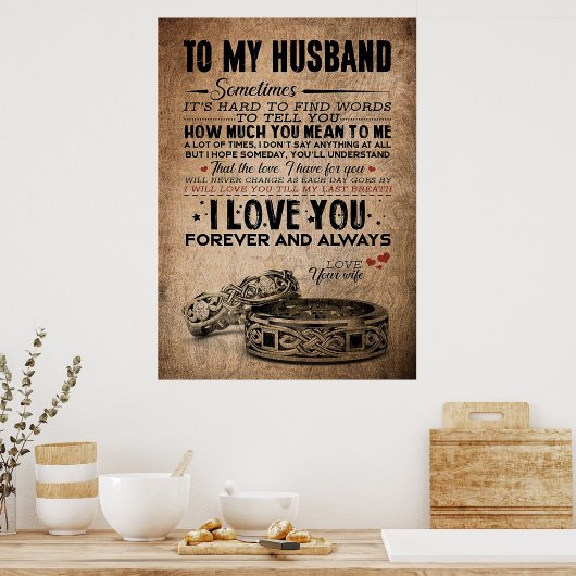 Echtgenoot voor mijn man en altijd poster (Keuken)