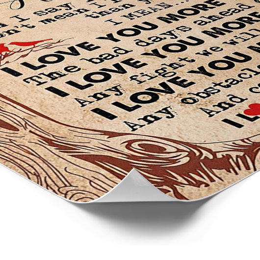 Echtgenoot voor mijn man... ik hou meer van je poster (Hoek)