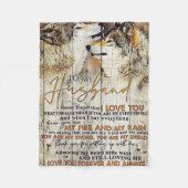 Echtgenoot voor mijn man... ik hou van jou fleece deken (Voorkant)