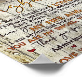 Echtgenoot voor mijn man... ik hou van jou poster (Hoek)