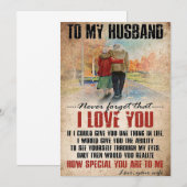 Echtgenoot voor mijn man vergeet nooit bedankkaart (Voorkant / Achterkant)