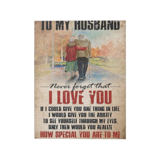 Echtgenoot voor mijn man vergeet nooit notitieblok (Linkerzijde)