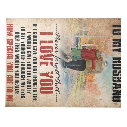 Echtgenoot voor mijn man vergeet nooit notitieblok (Voorkant)