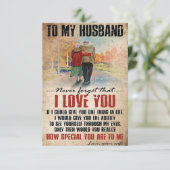 Echtgenoot voor mijn man vergeet nooit RSVP kaartje (Staand voorkant)