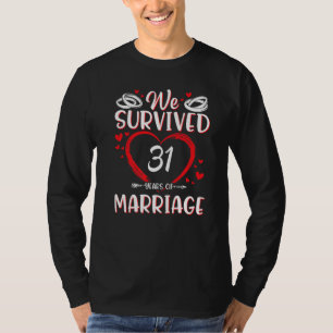 Echtgenoot Vrouw Bruiloft Geheugen We overleefden T-shirt