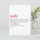 Echtgenoot Vrouw Definitie Bruiloft / Jubileum Kaart (Staand voorkant)