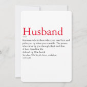 Echtgenoot Vrouw Definitie Bruiloft / Jubileum Kaart (Achterkant)